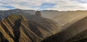 Panorama du coucher de soleil Vallehermoso et Roque Cano