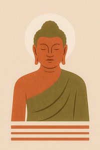 Innerer Frieden - Minimalistischer Buddha