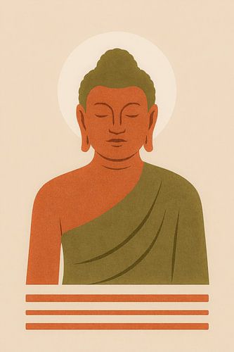 Innerer Frieden - Minimalistischer Buddha