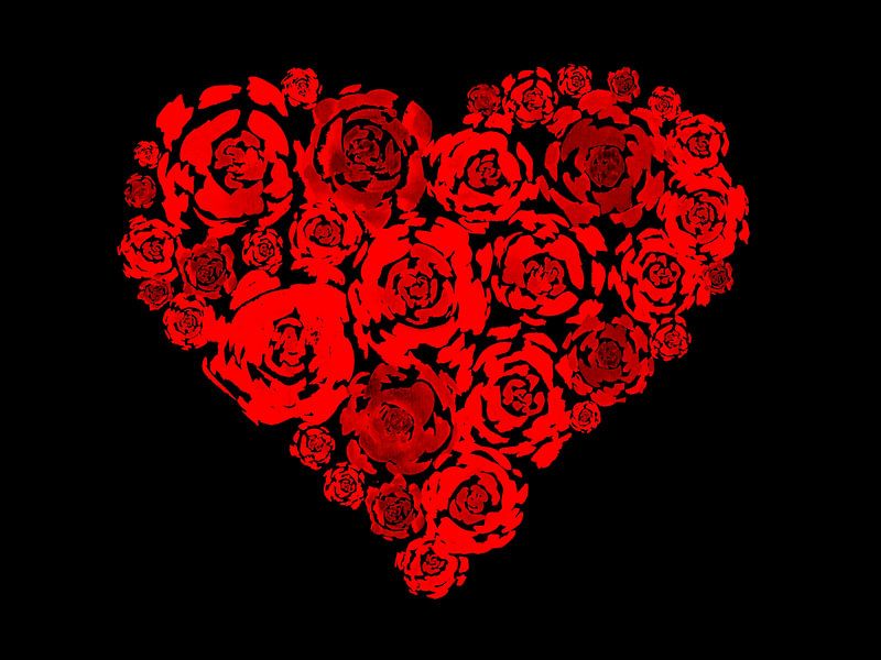 Red Roses Heart by Sebastian Grafmann