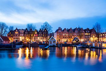 Zicht op Zandhoek, Amsterdam van Lieuwe J. Zander