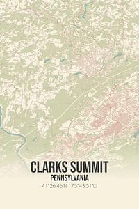 Vintage landkaart van Clarks Summit (Pennsylvania), USA. van Rezona