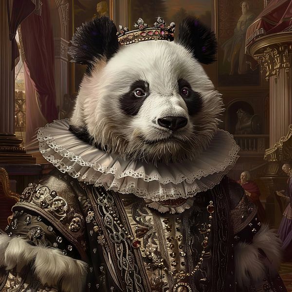 Royal panda in baroque style by Poster Art Shop