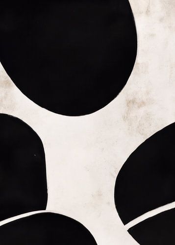 Modern shapes and lines and black and beige