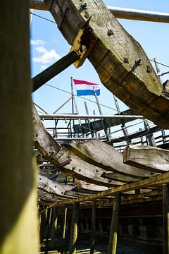 Dockyard with keel of flagship the Seven Provinces by Fotografiecor .nl