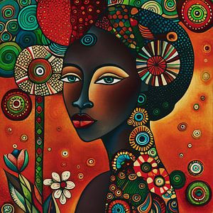 Afrikanisches Blumenmädchen Nr. 2