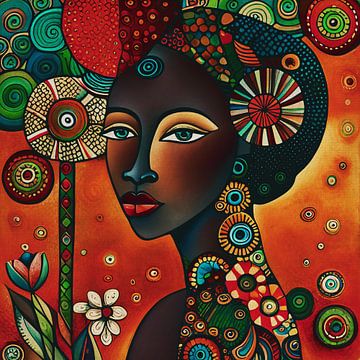 Afrikaans bloemenmeisje nr 2 van Jan Keteleer