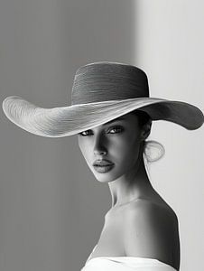 Elegante dame monochroom