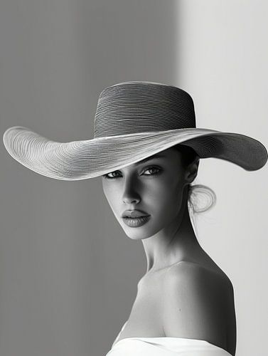 Elegant lady monochrome