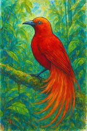 Bird of paradise illustration. by Gallery Hoppenbrouwers