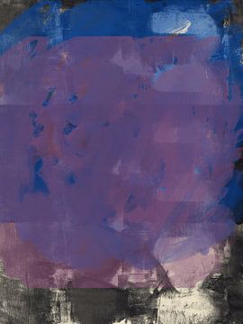 Abstract painting in blue, black and violet. by Abstract Minimalist Art