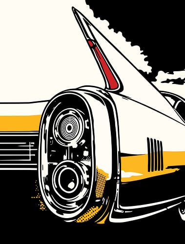 Retro klassieke auto achterlichten pop art portret