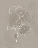 Minimalistische illustratie van Ginkgo-bladeren
