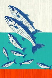 Sardines in the sea by Franka Poulain