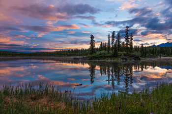 Mitternachtssonne in Alaska