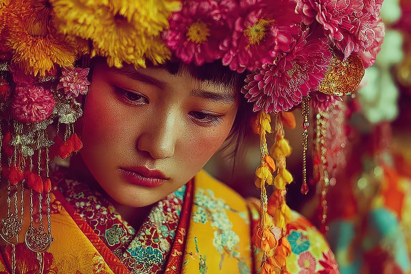Picturesque Japanese art with Geisha by Egon Zitter