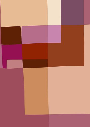 Mosaïque Color Blocking | Bourgogne, Mauve, Tan
