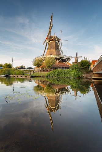 Molen de Weert (Meppel) gereflecteerd in het water van de Reest van KB Design & Photography (Karen Brouwer)