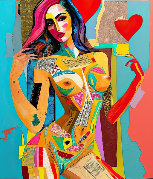 Pop Art Nude by Eye catching paintings