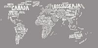 Wereldkaart Typografie van Stef van Campen thumbnail