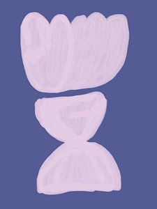 Illustration bohème en lilas et violet