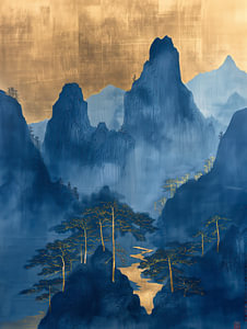 Berge in Blau
