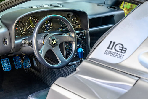 Bugatti EB110 SuperSport supercar dashboard
