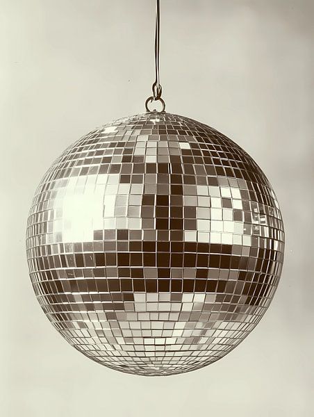Silver Disco Ball by Olga Wildrose
