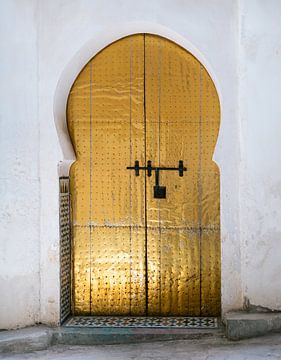 Gouden deur in Marokko | decoratieve architectuur | reisfotografie van Studio Rood