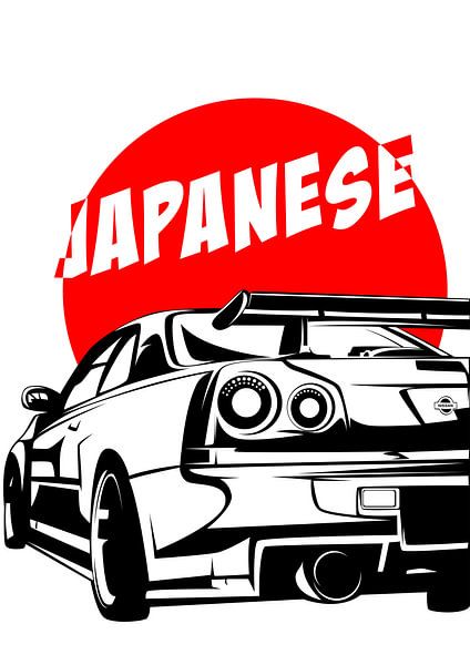 Nissan x japanse van Asran vektor