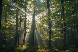 Magical light in the forest