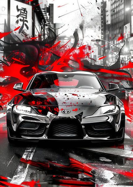 Straßenkunst Supra A90 von John Dan