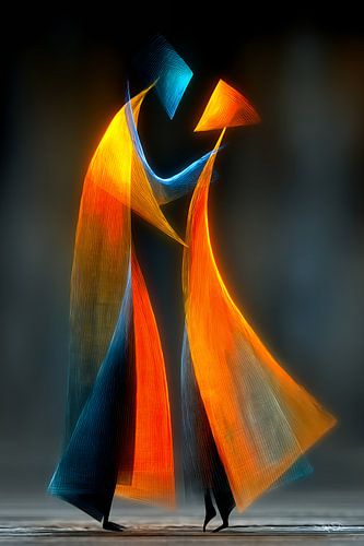abstract dansende vrouwen van Gelissen Artworks