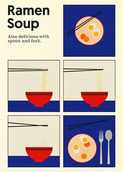 Poster Ramen Soup par Rosi Feist