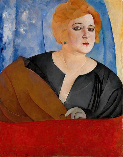 Boris Dmitrievich Grigoryev - Portrait of Anna Sergeyevna Sergeyeva (1921)