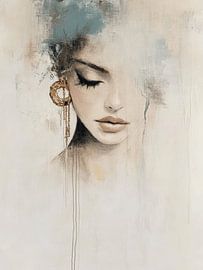 Modern and abstract portrait by Carla Van Iersel