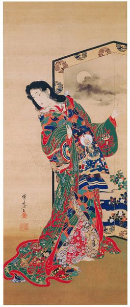 Kawanabe Kyōsai - Die Paradies-Hofdame Gokuraku dayû von Peter Balan