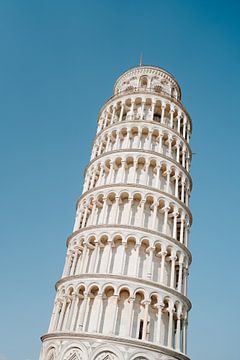 Toren van Pisa tegen een helder blauwe lucht | Fotoprint Pisa