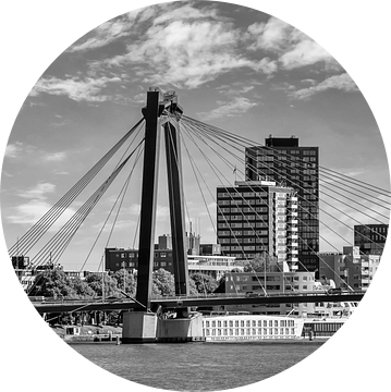 ROTTERDAM Willemsbrug in Panorama | Zwart-wit