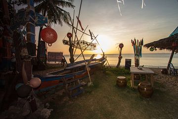 Zonsondergang op Koh Lanta van Levent Weber