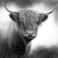 Charcoal drawing of a Scottish Highlander