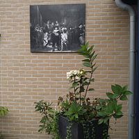 Klantfoto: De Nachtwacht - Rembrandt van Rijn van Marieke met een twist, op canvas