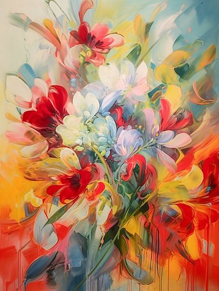 Bloemen abstract van Bert Nijholt