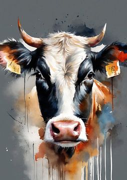 peinture à l'ail des vaches sur widodo aw