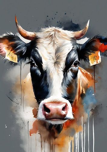 peinture à l'ail des vaches