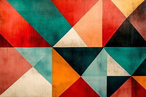 Geometrisch abstract ontwerp met kleur