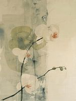 Orchidee im japanischen Stil, modern und abstrakt