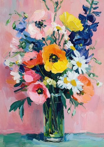 Wildflowers in vase - Matisse style