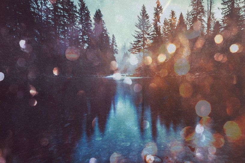 Magical Forest Fluss Spiegelung, Nature Magick  von PI Creative Art