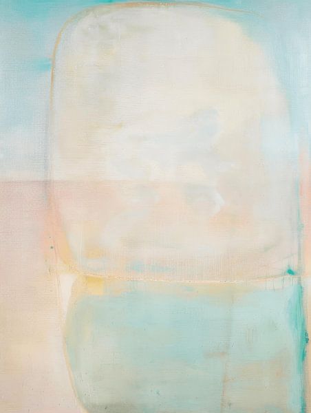 Minimalisme, modern abstract in pastelkleuren van Japandi Art Studio